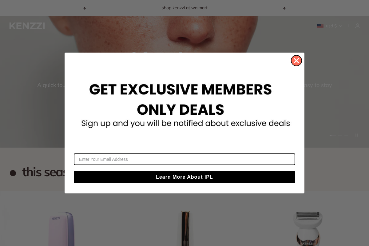 kenzzi.com homepage screenshot