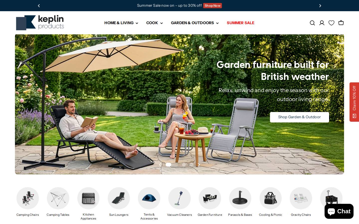 Keplin Online homepage screenshot