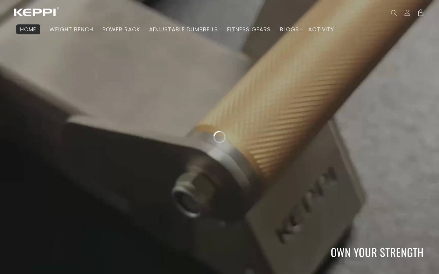 keppifitness.com homepage screenshot