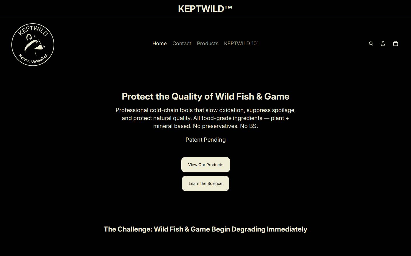 keptwild.com homepage screenshot