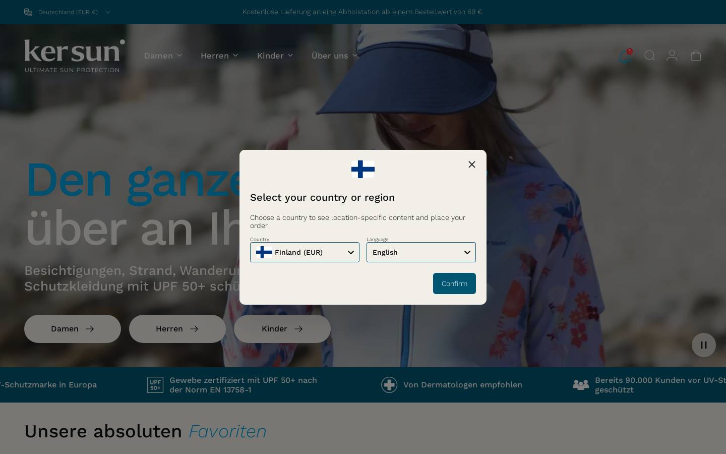 Ker Sun homepage screenshot