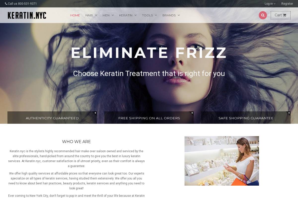 keratin.nyc homepage screenshot