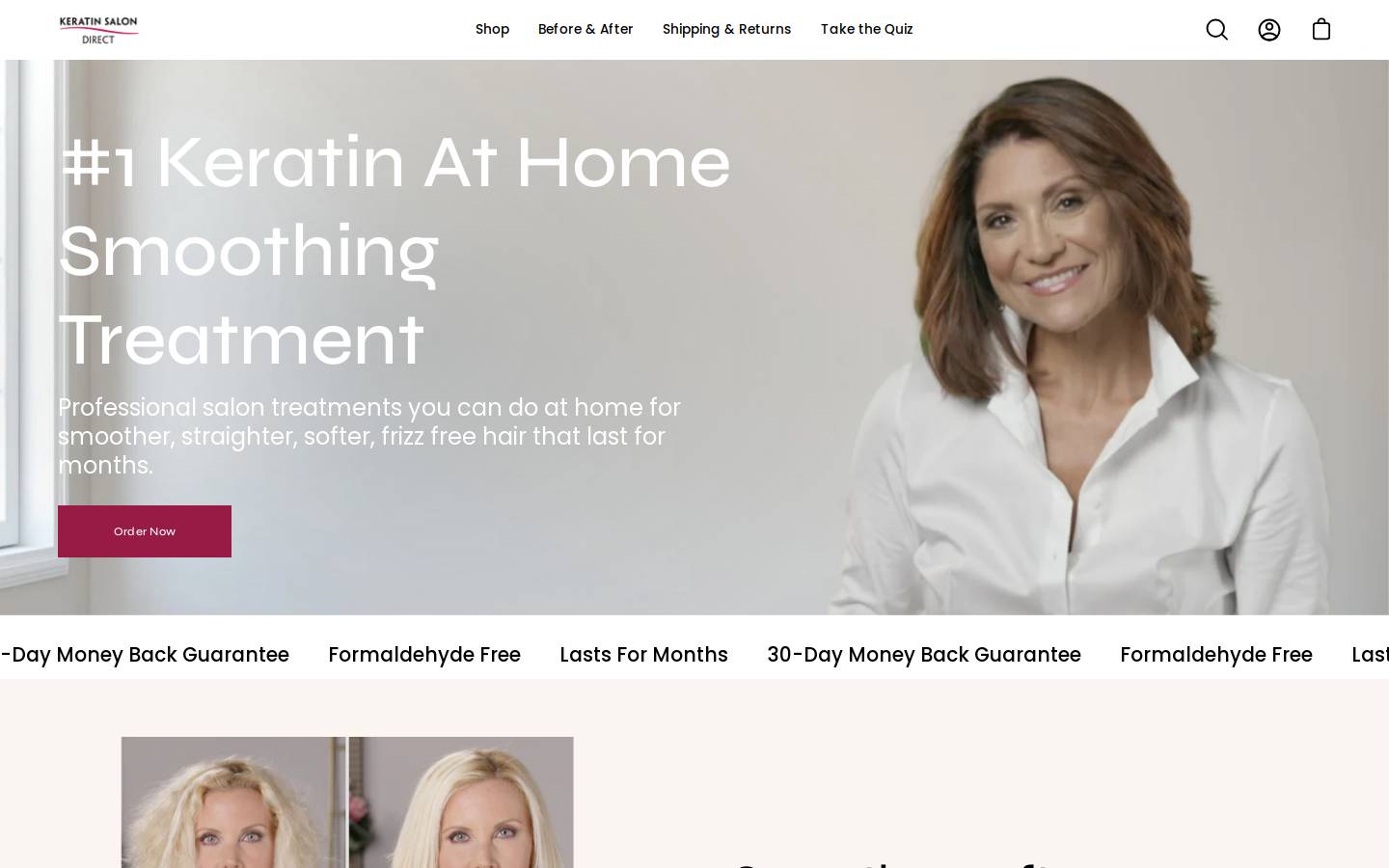 keratinsalondirect.com homepage screenshot