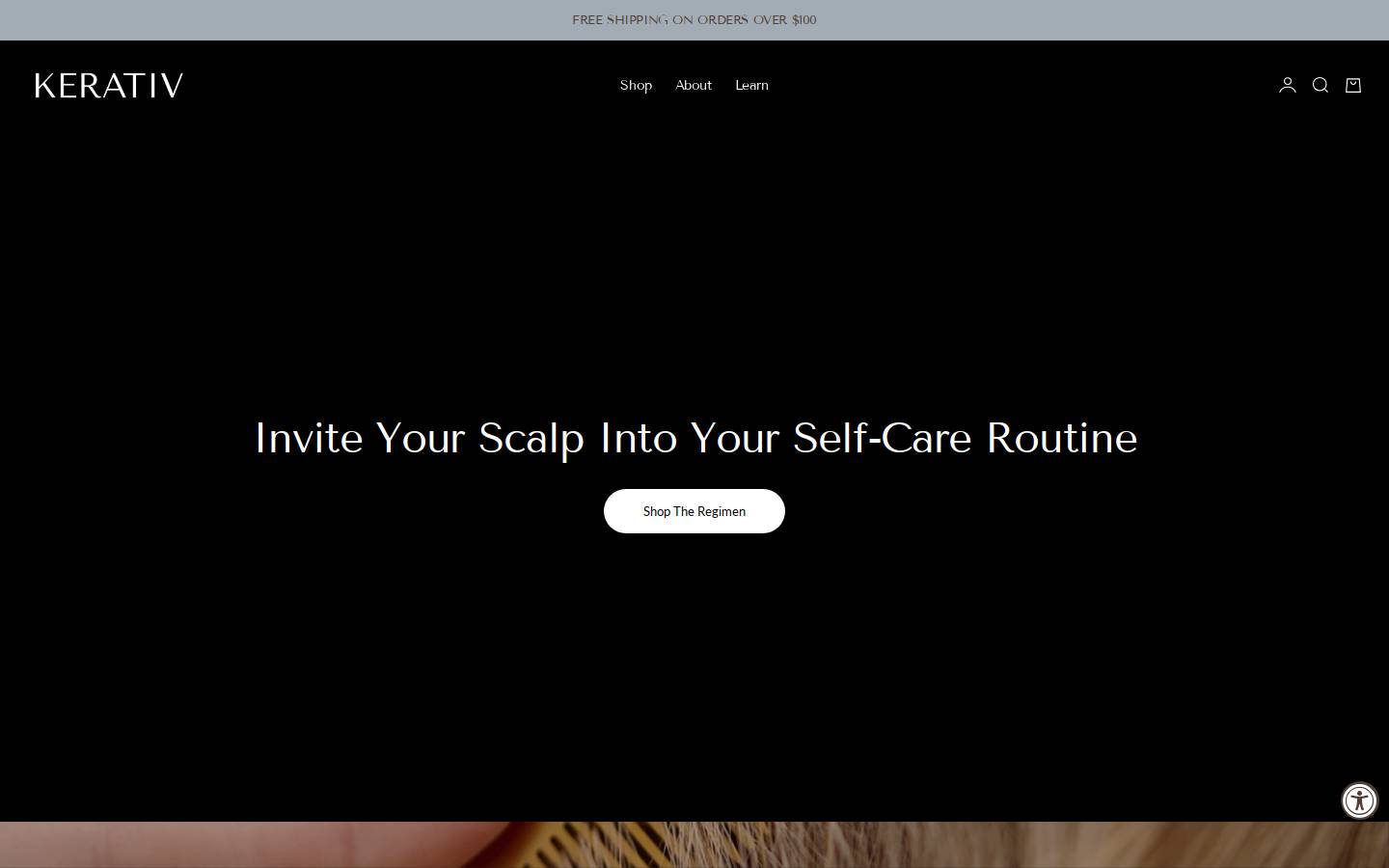 Kerativ homepage screenshot