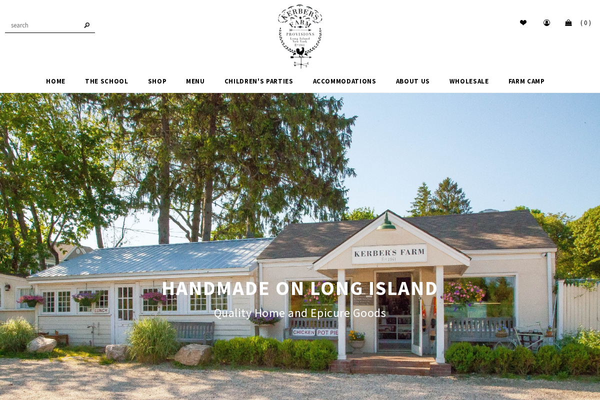 Kerber's Farm homepage screenshot