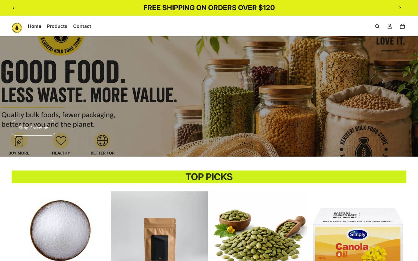 kerikeribulkfoods.co.nz homepage screenshot