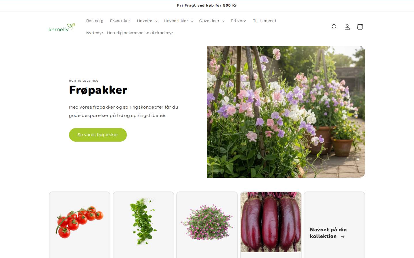 Kerneliv.dk homepage screenshot