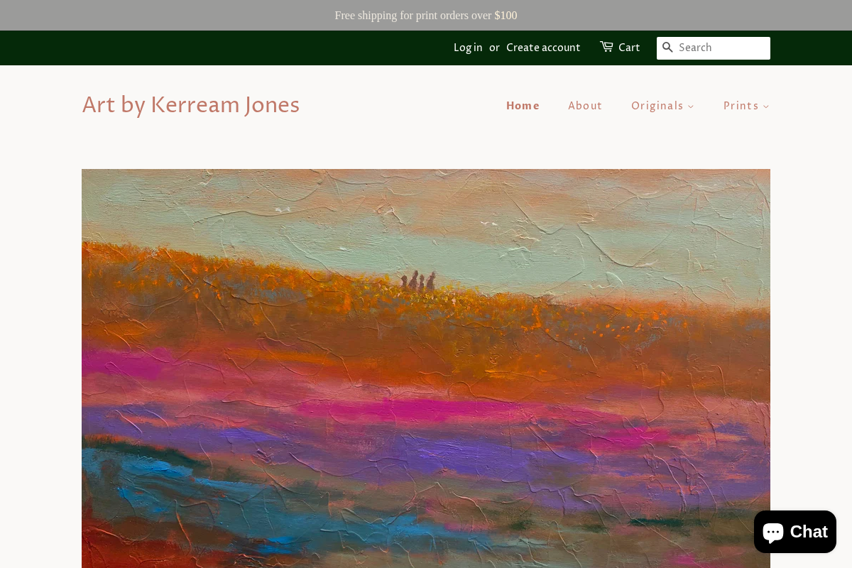 kerreamjones.com homepage screenshot