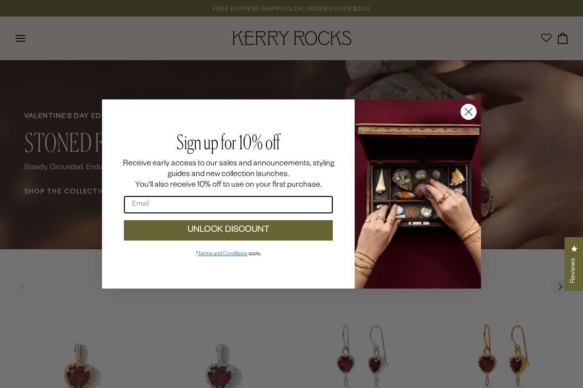 Kerry Rocks Jewellery homepage screenshot