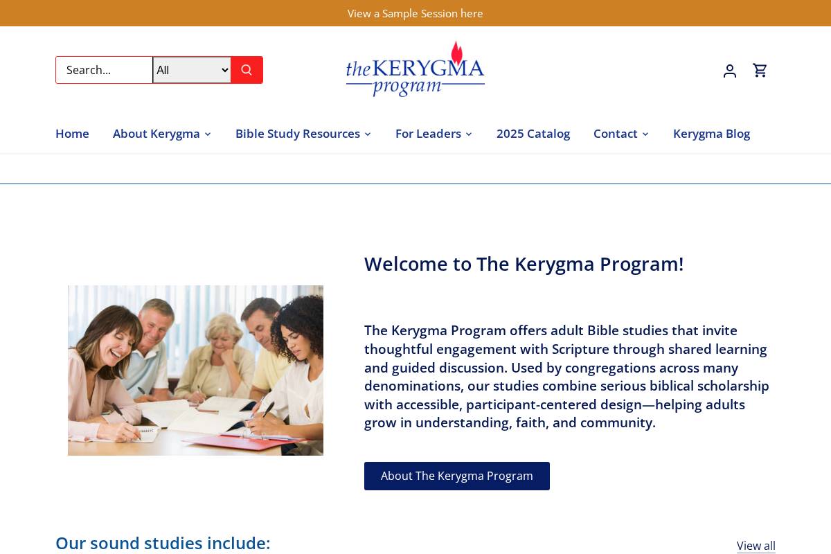 kerygma.com homepage screenshot