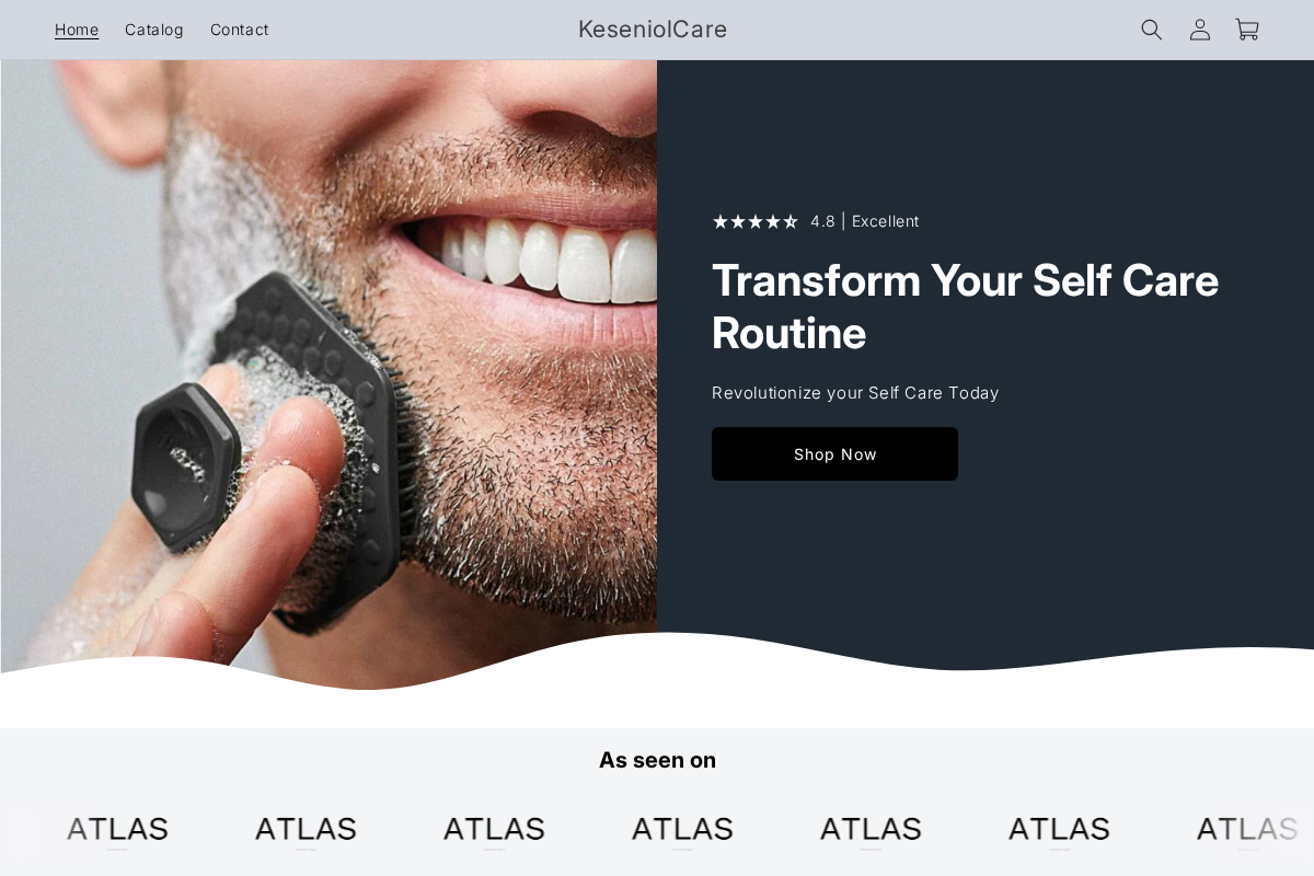 KeseniolCare homepage screenshot