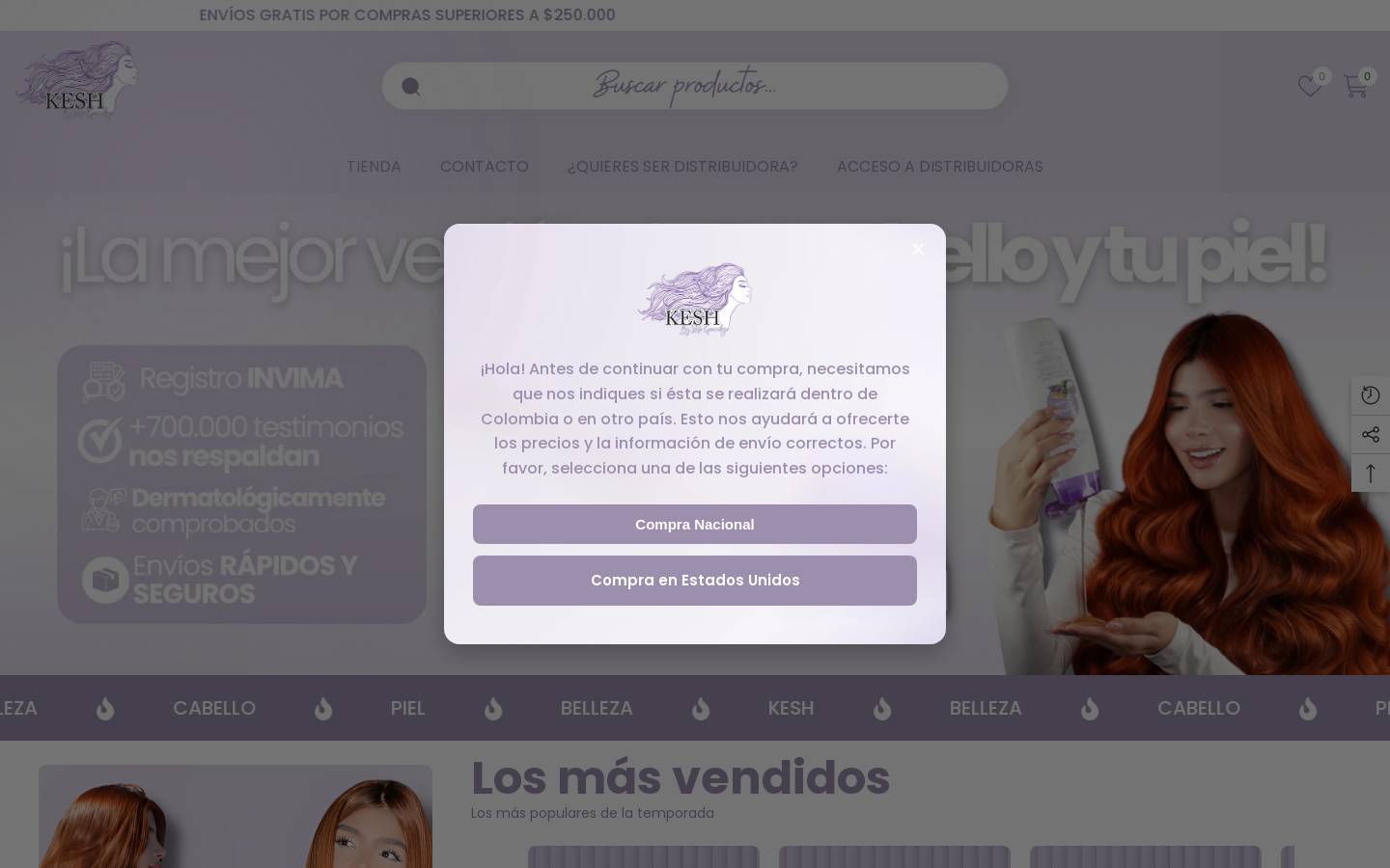 kesh.com.co homepage screenshot