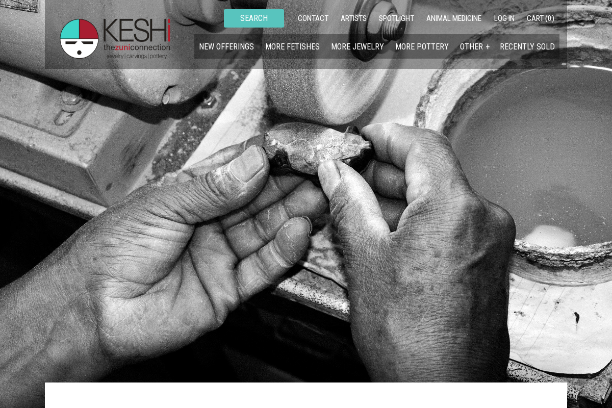 Keshi The Zuni Connection homepage screenshot