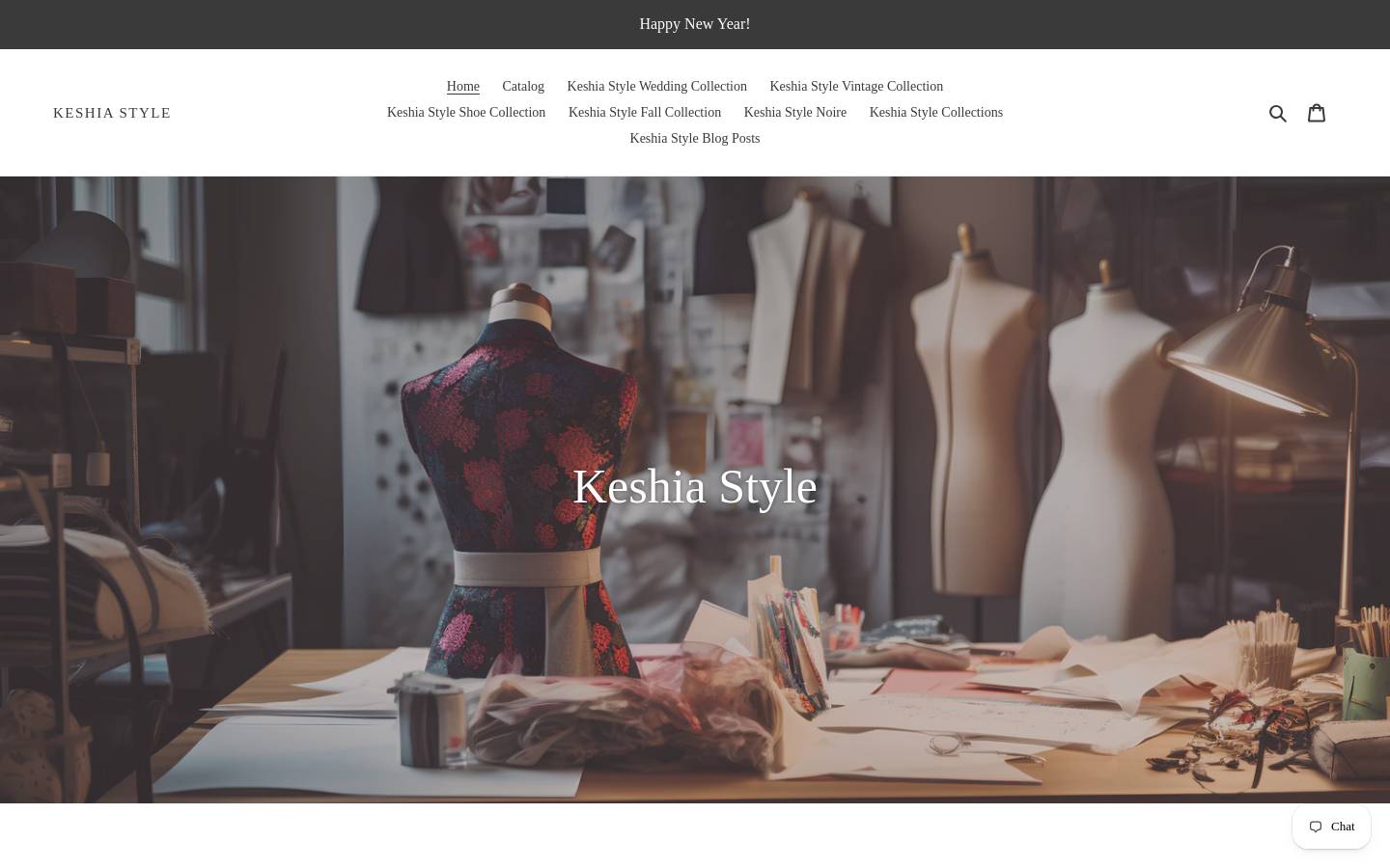 keshiastyle.com homepage screenshot
