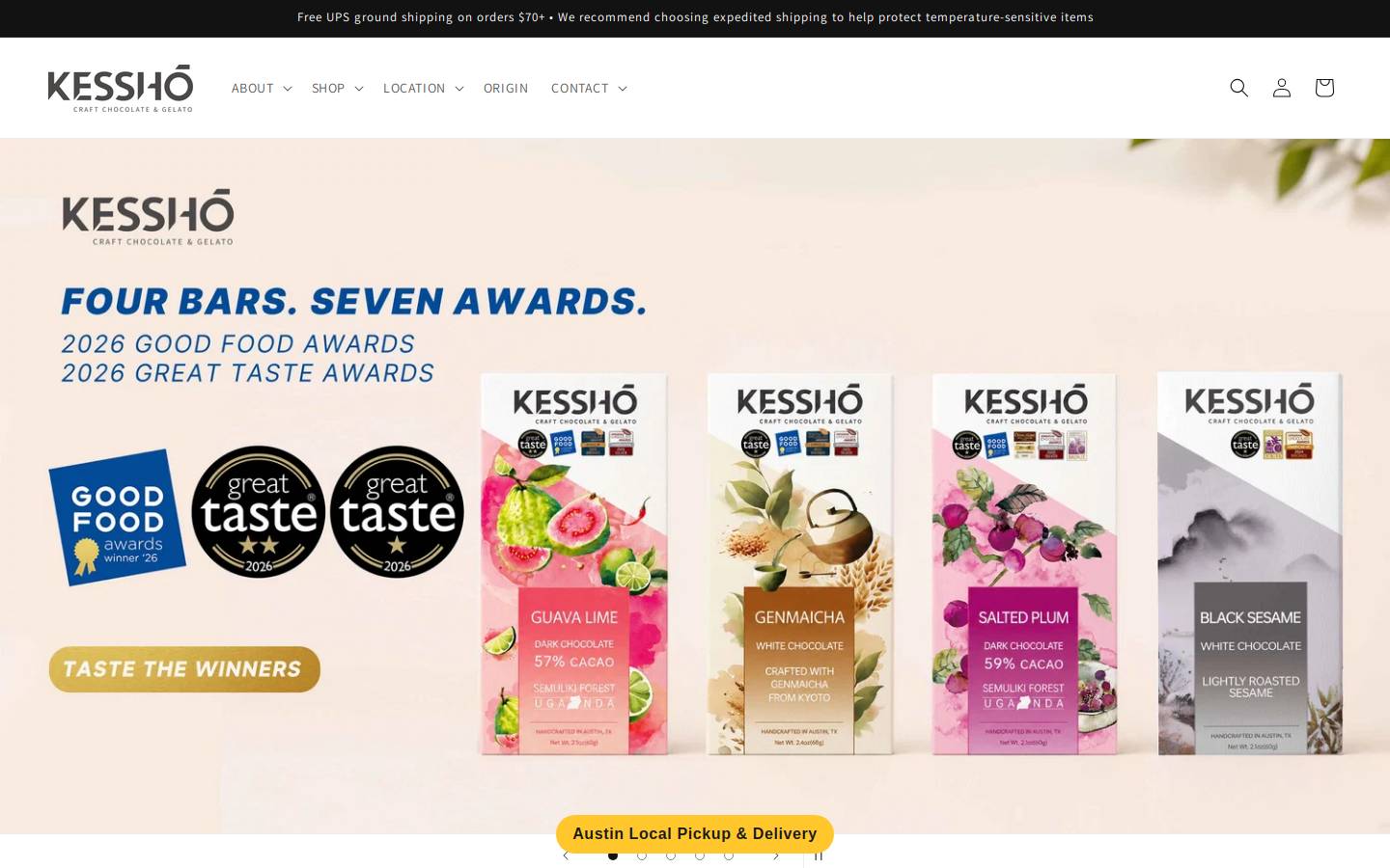 kessho.com homepage screenshot