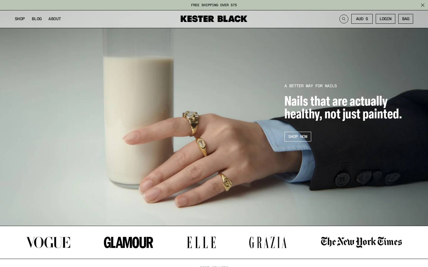 kesterblack.com homepage screenshot