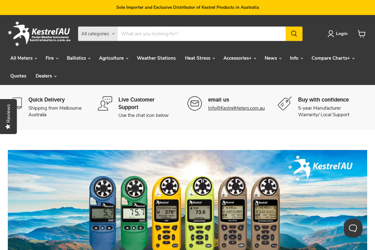 Kestrel AU homepage screenshot