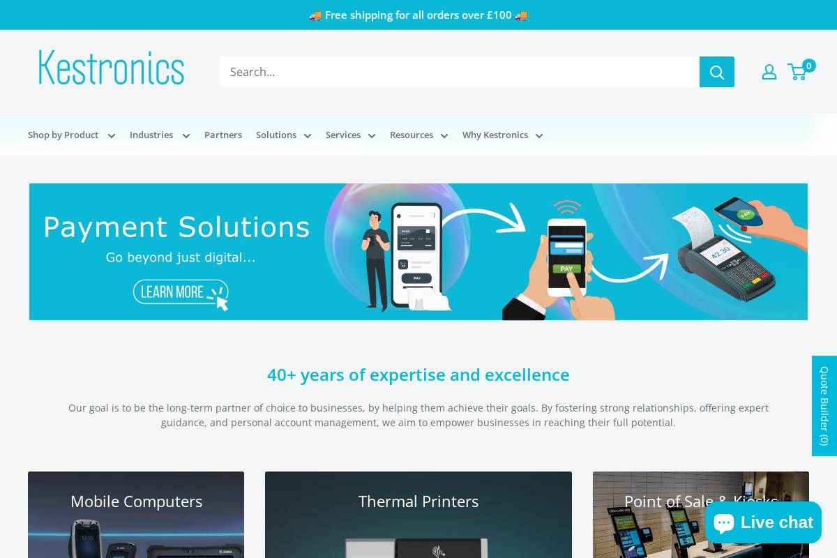 Kestronics homepage screenshot