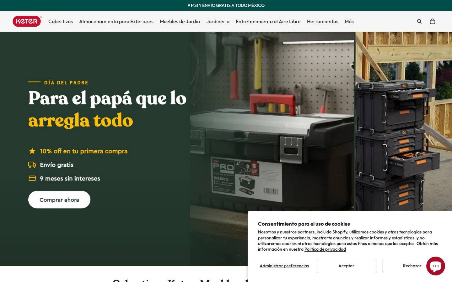Keter homepage screenshot