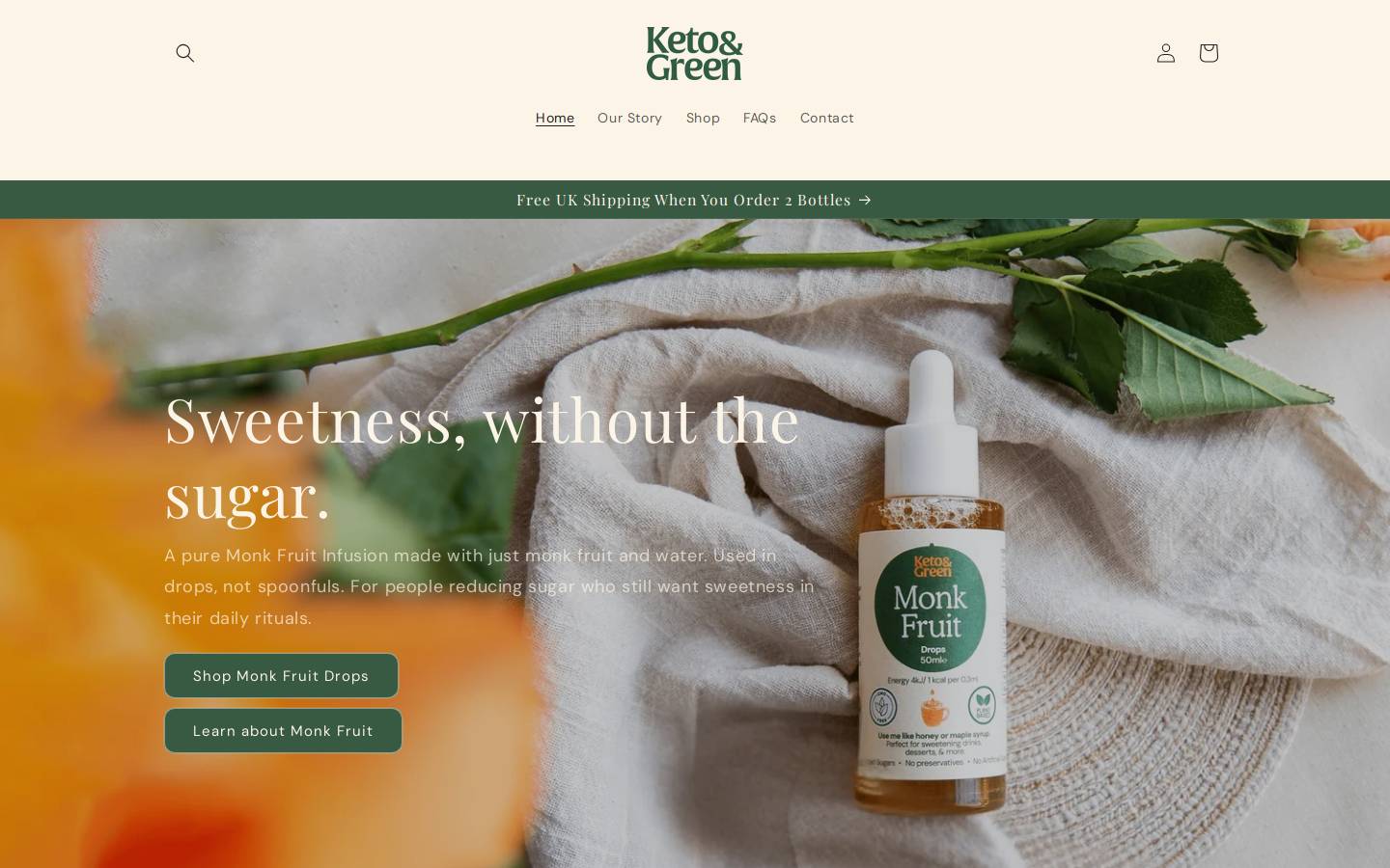 ketoandgreen.com homepage screenshot