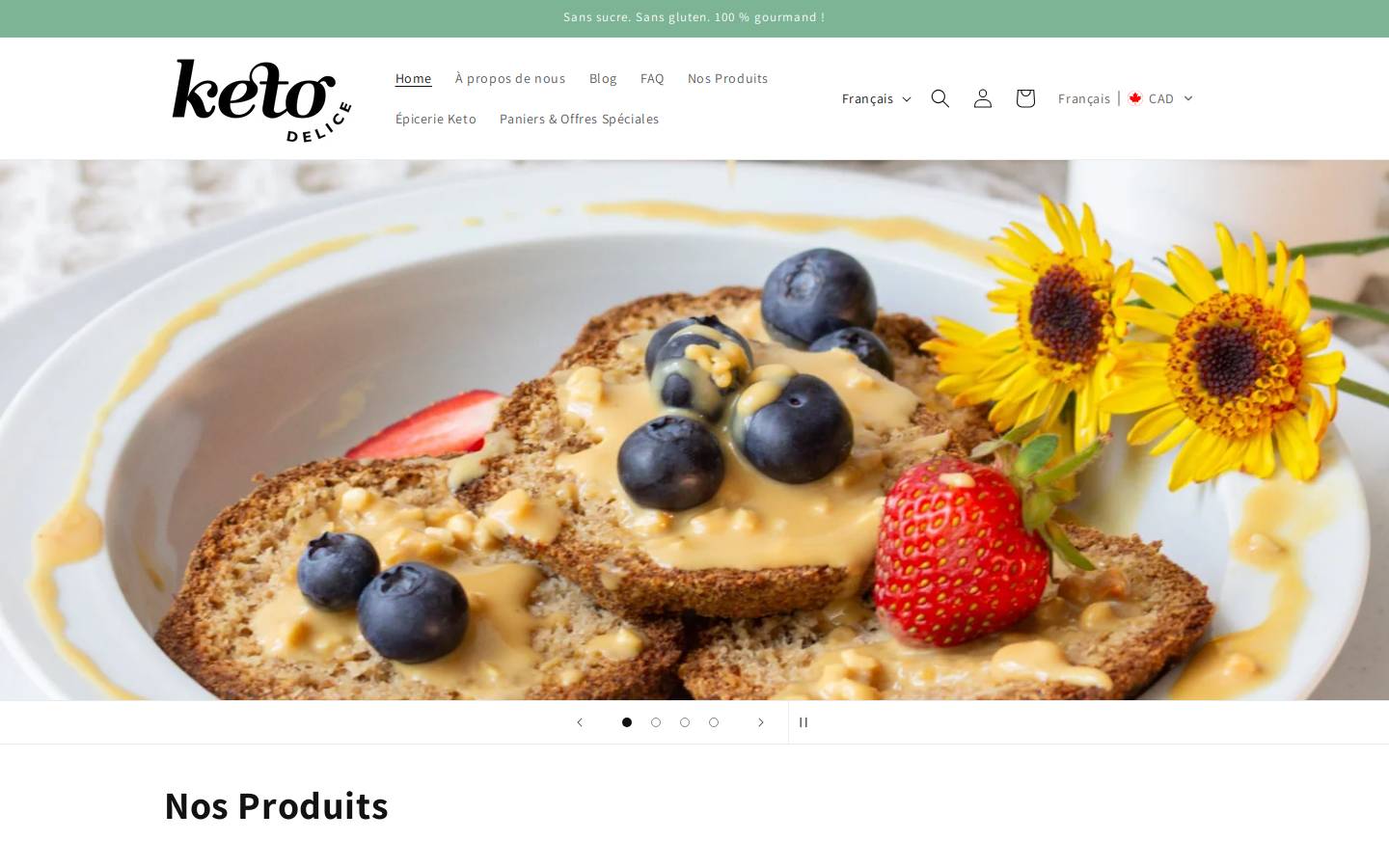 ketodelice.com homepage screenshot