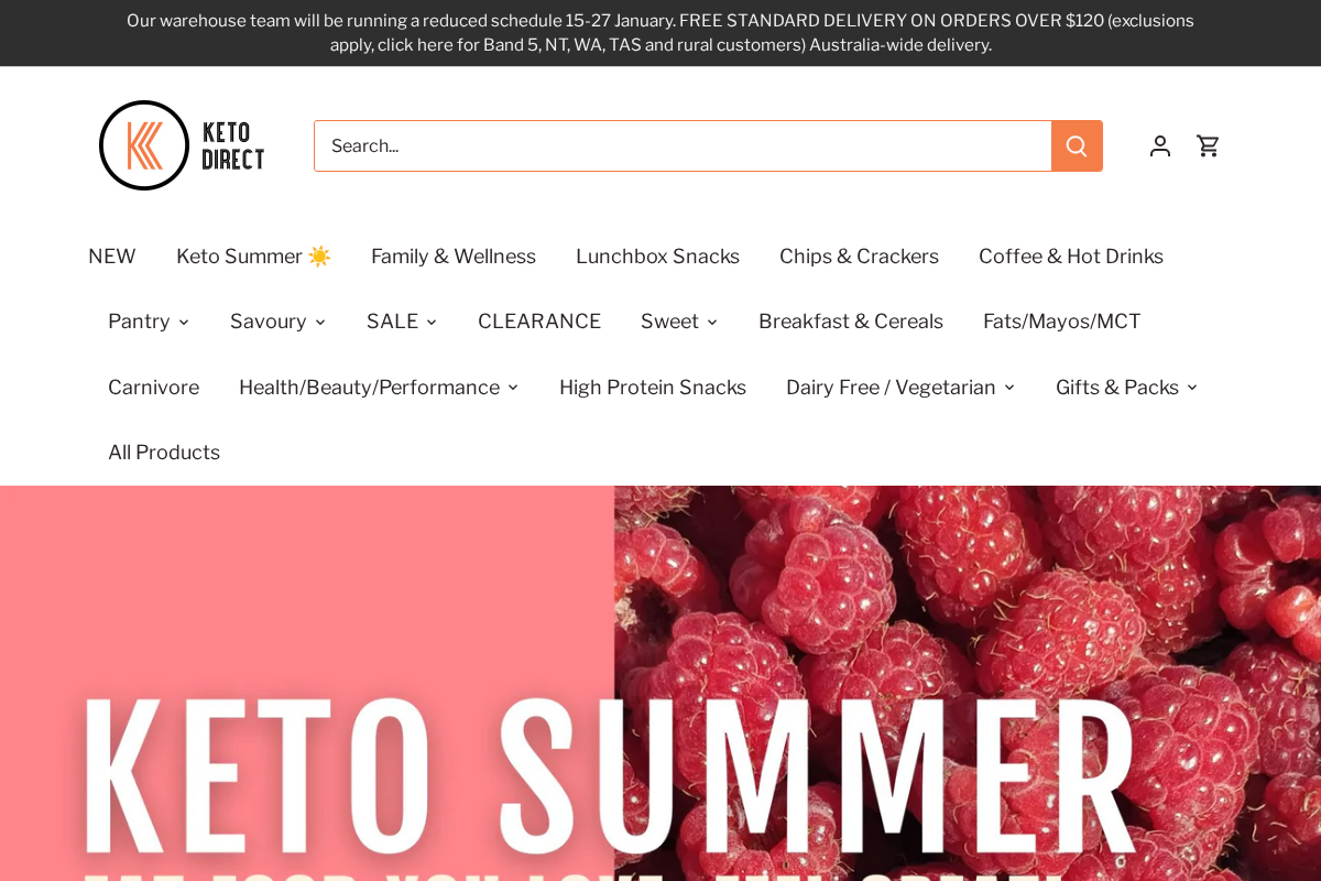 ketodirect.com.au homepage screenshot