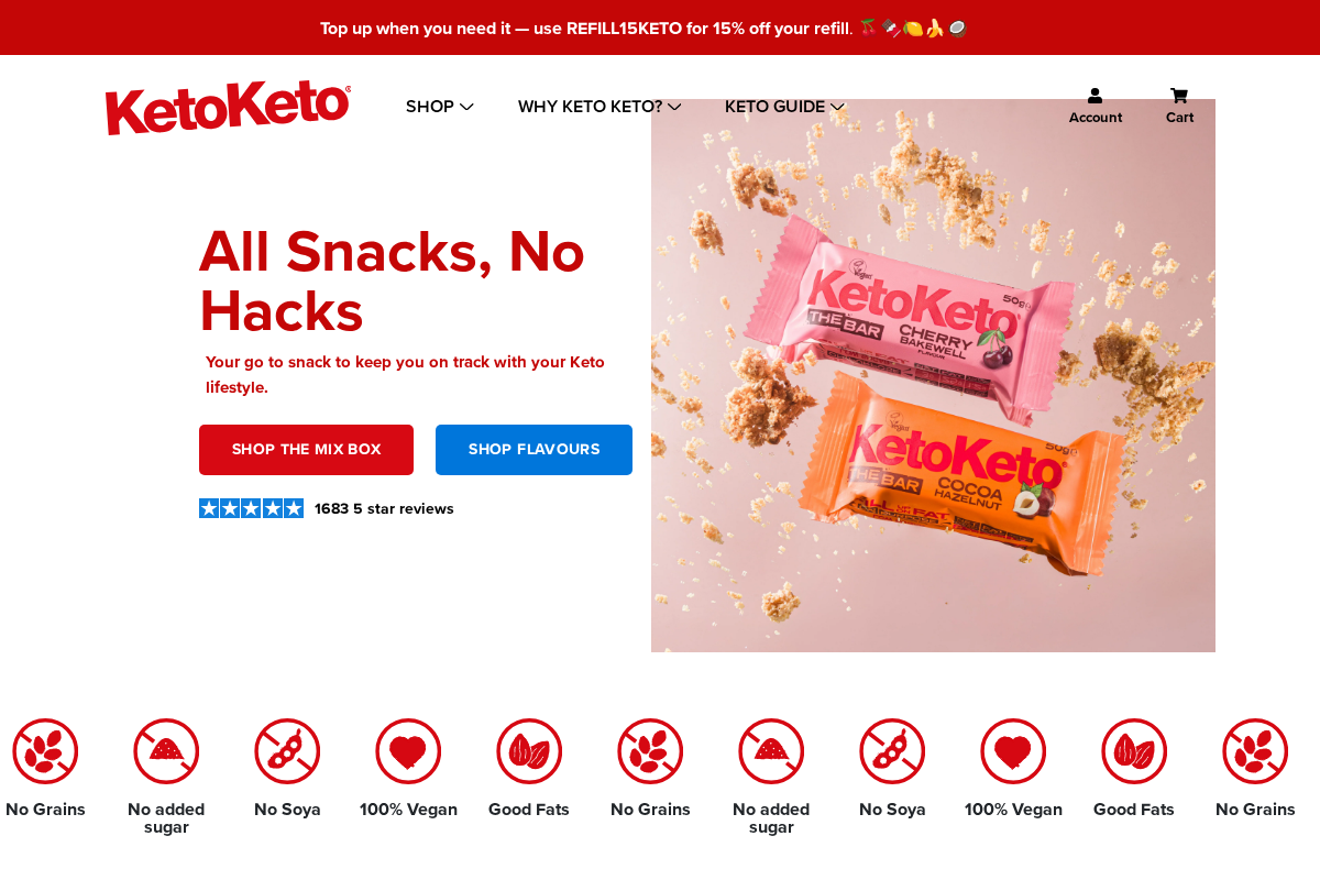 Ketoketo homepage screenshot