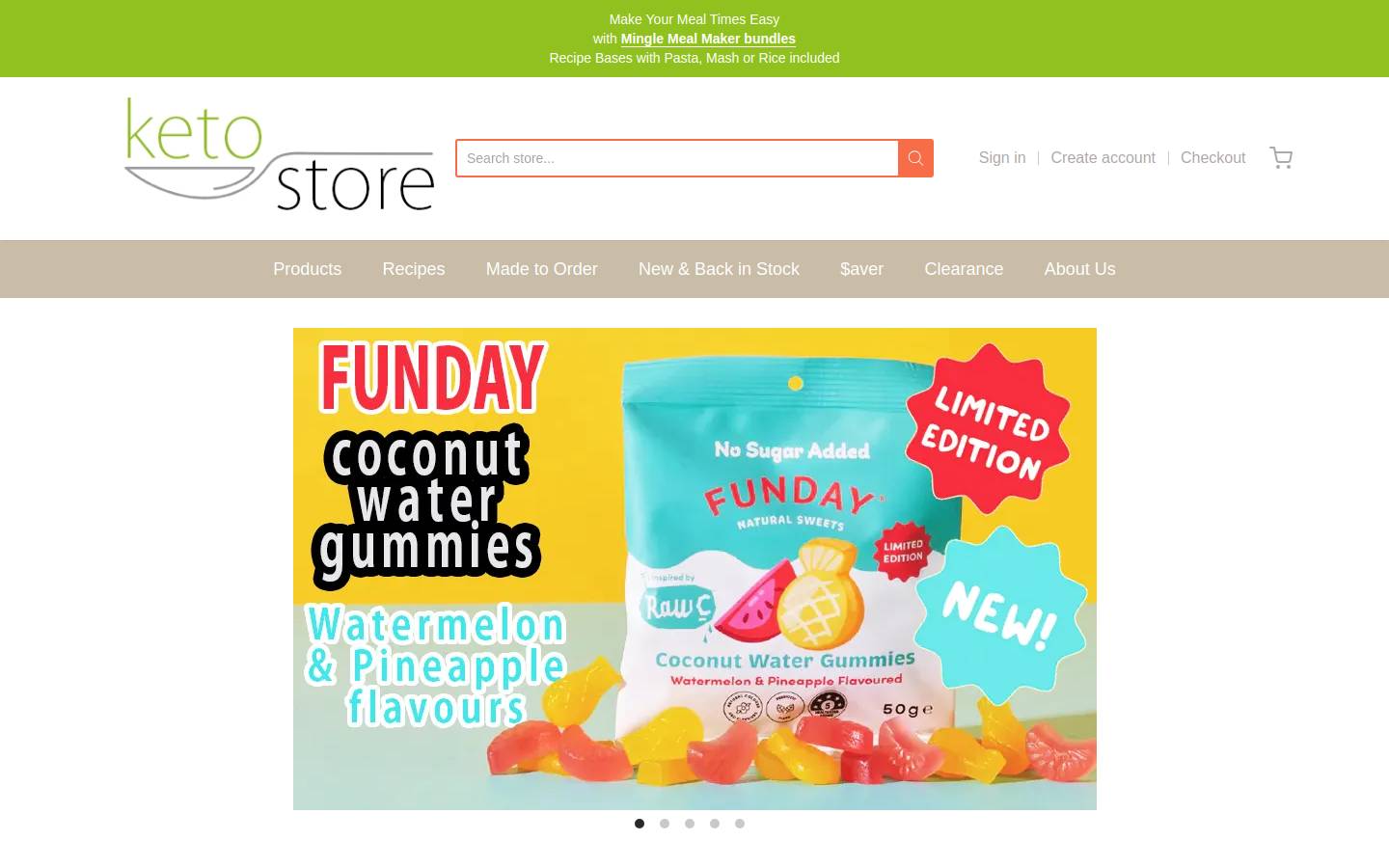 ketostore.nz homepage screenshot