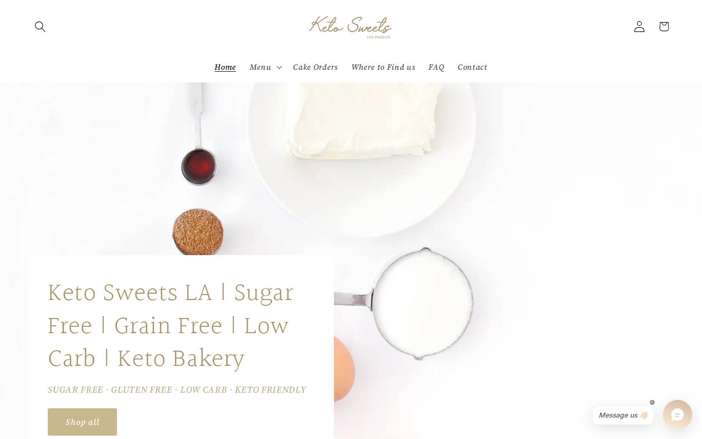 ketosweetsla.com homepage screenshot