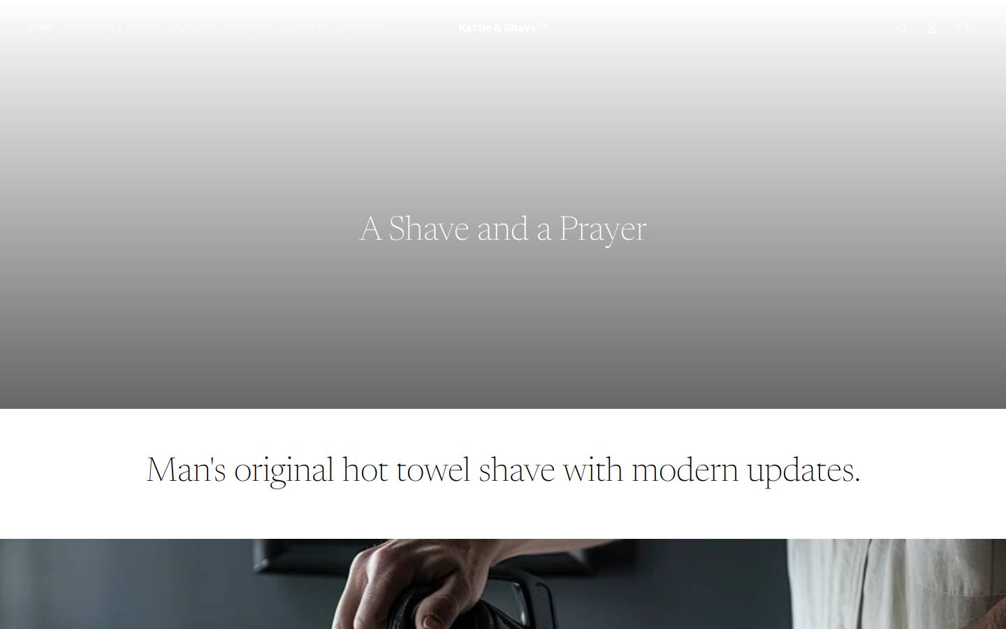 kettleandshave.com homepage screenshot
