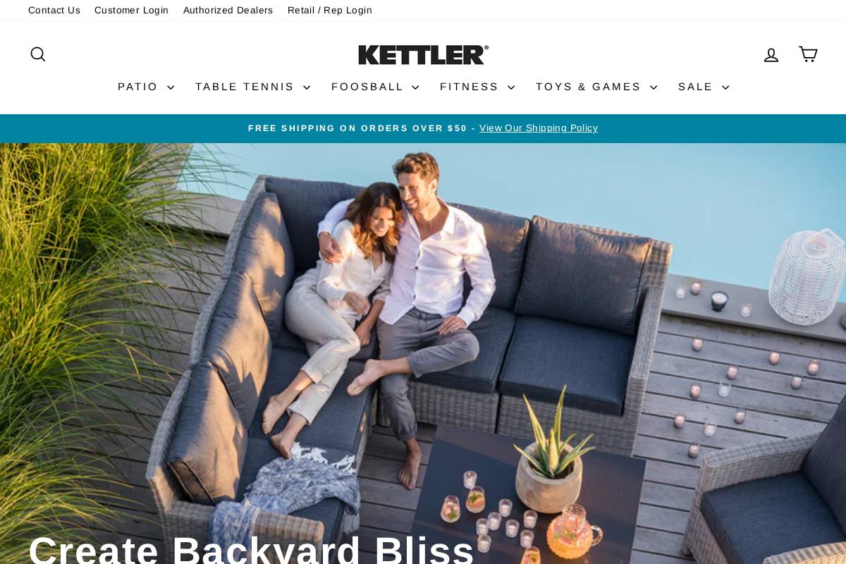 Kettler USA homepage screenshot