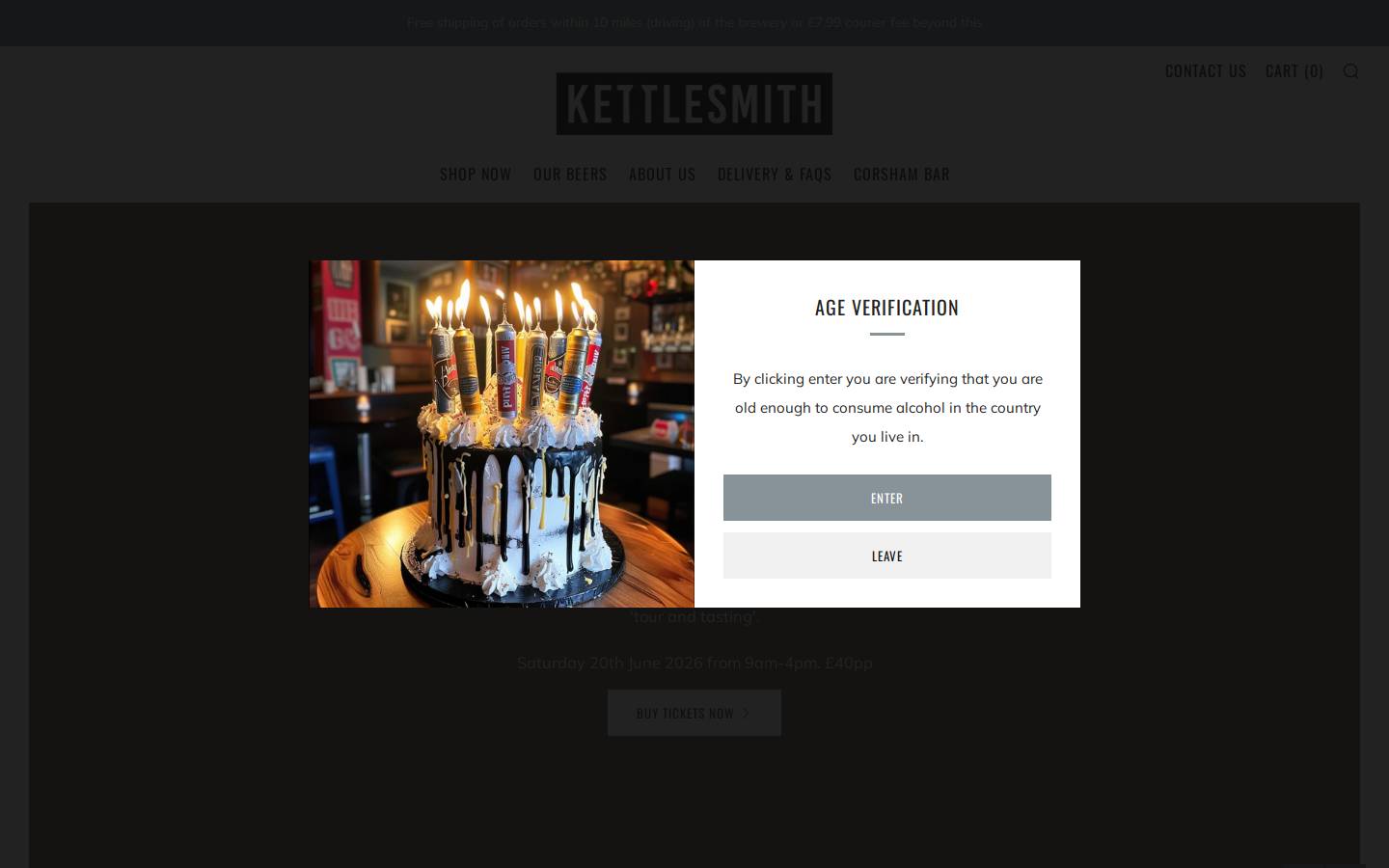 kettlesmithbrewing.com homepage screenshot