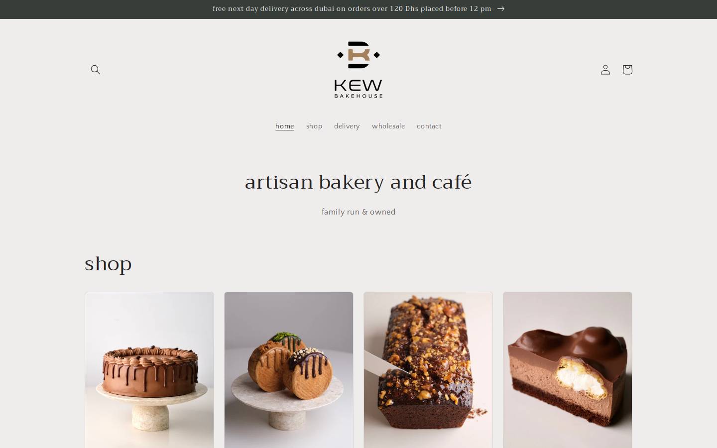 kewbakehouse.com homepage screenshot