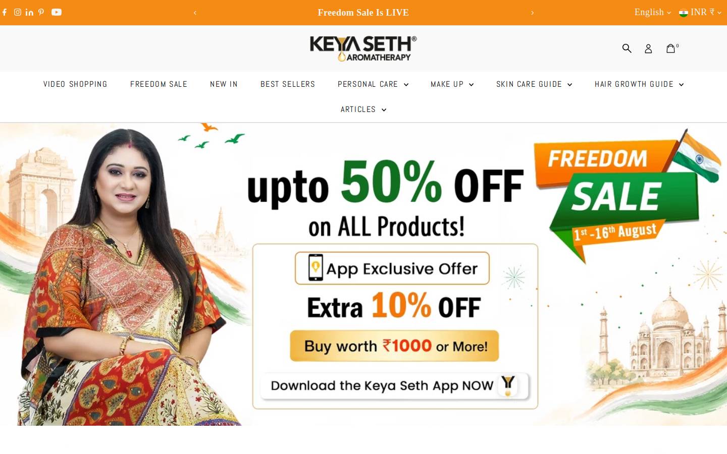 keyaseth.com homepage screenshot