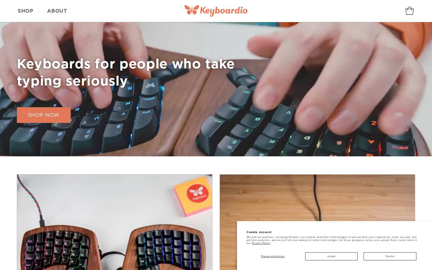 keyboard.io homepage screenshot