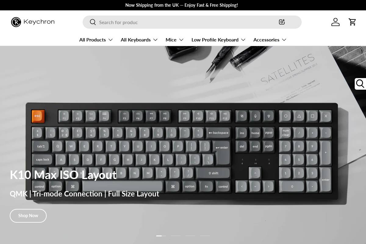 Keychron homepage screenshot