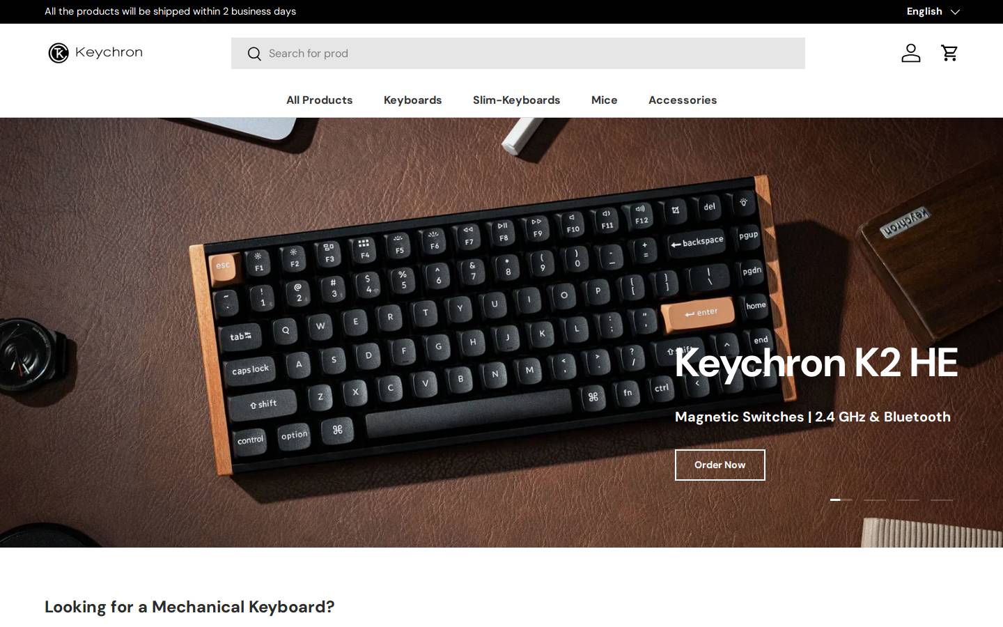 keychronhk.com homepage screenshot