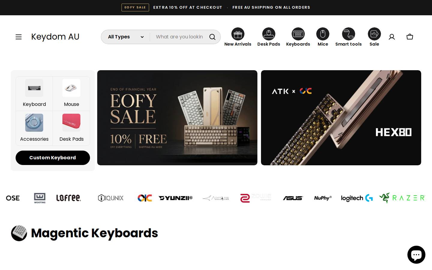 keydom.com.au homepage screenshot