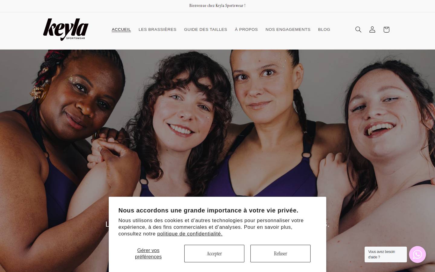 keylasportswear.com homepage screenshot