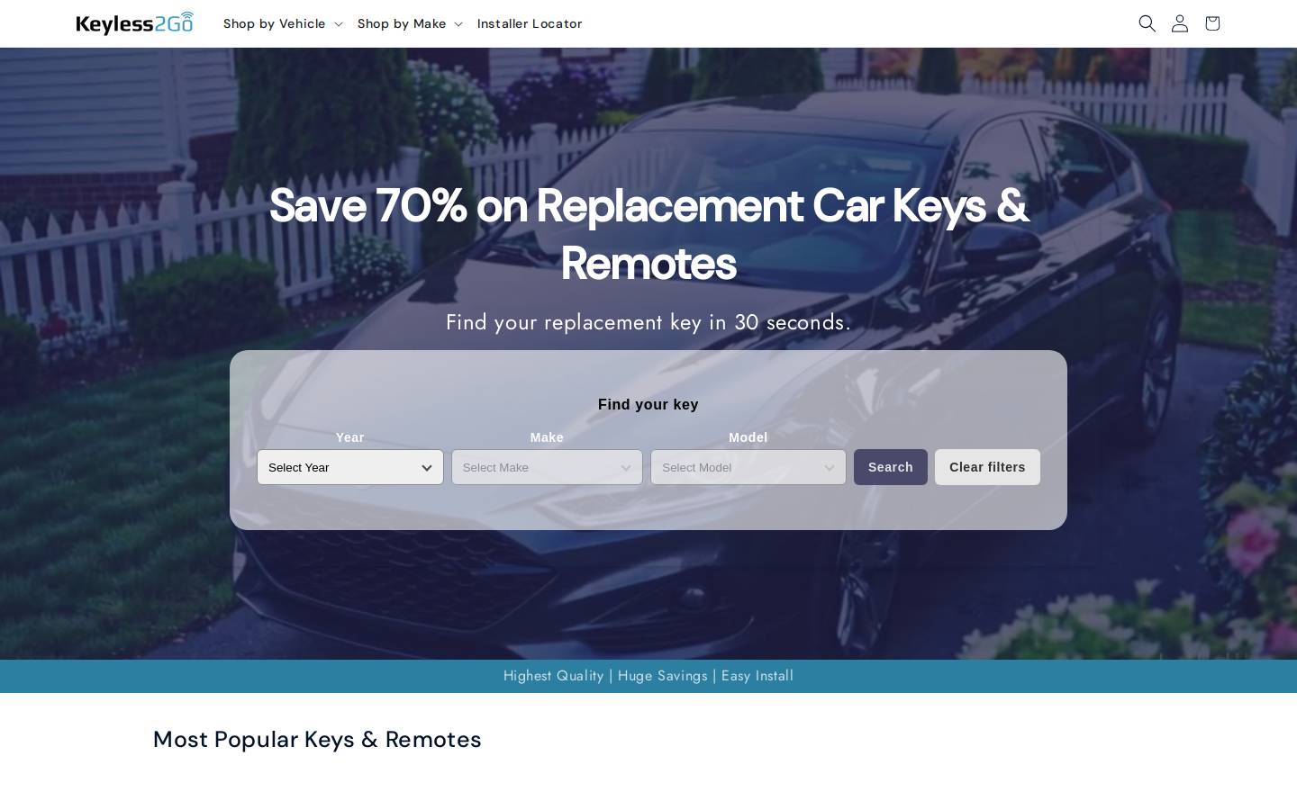 keyless2go.us homepage screenshot