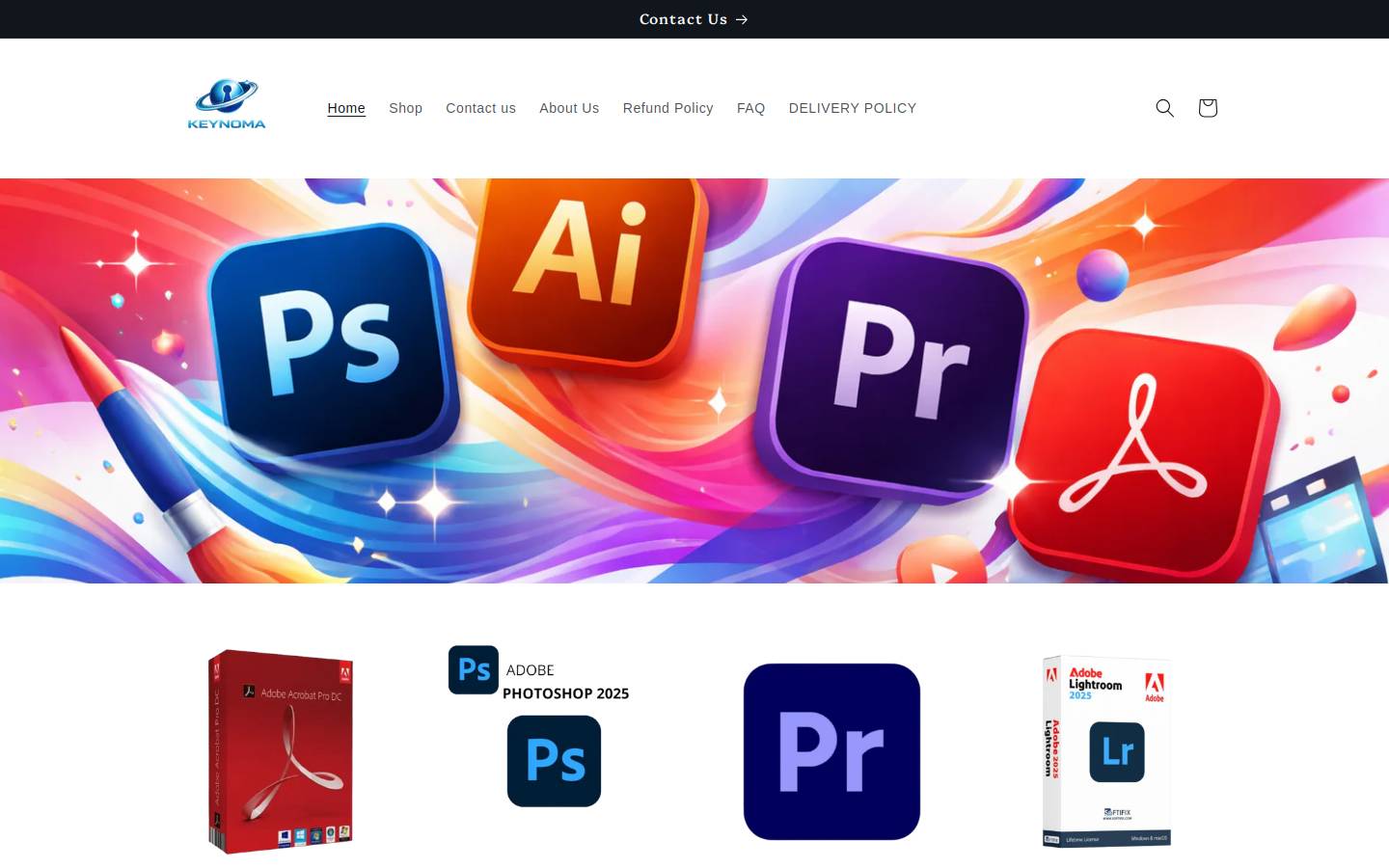 keynoma.com homepage screenshot
