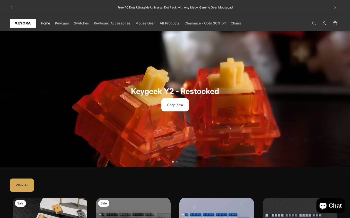 Keyora homepage screenshot