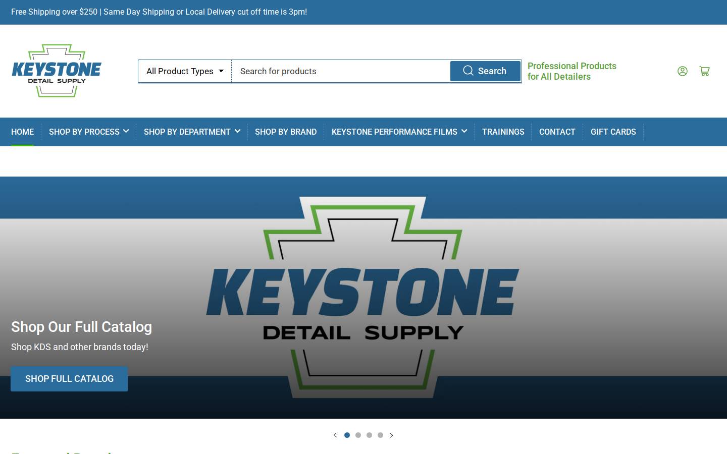 keystonedetailsupply.com homepage screenshot