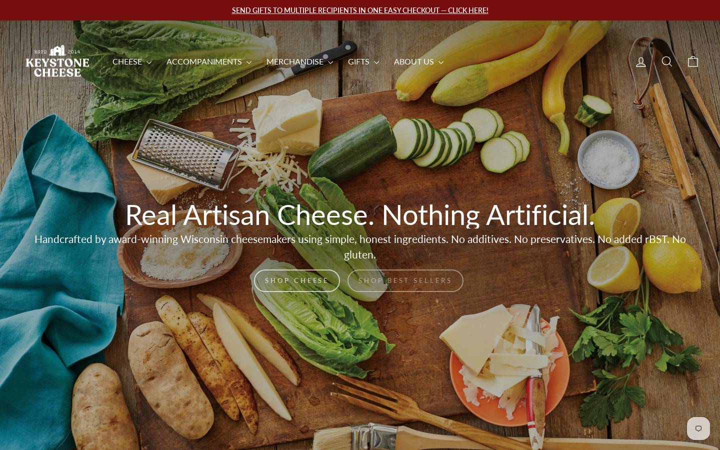 keystonefarmscheese.com homepage screenshot