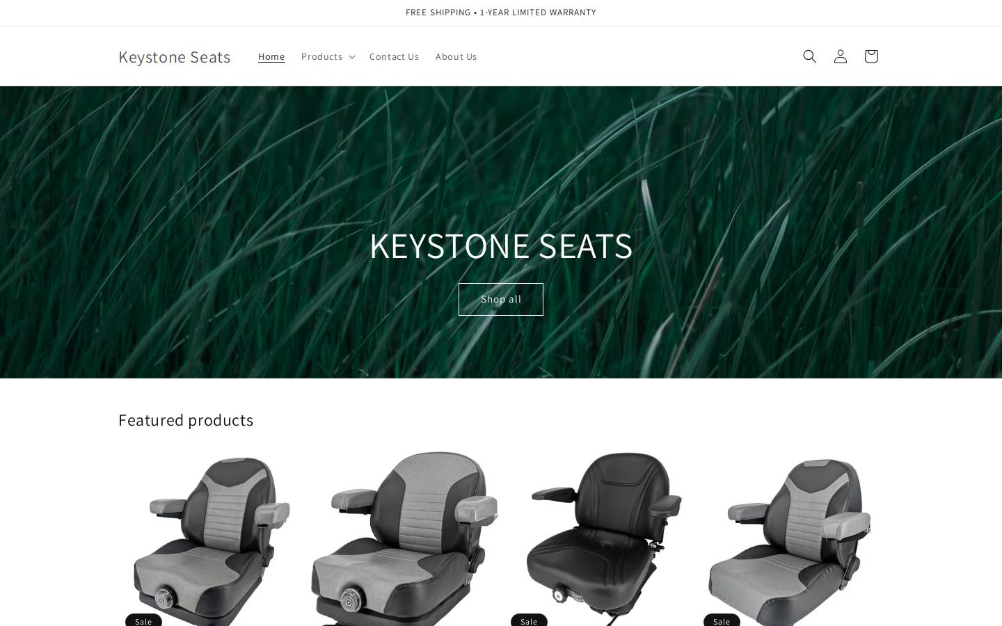 keystoneseats.com homepage screenshot
