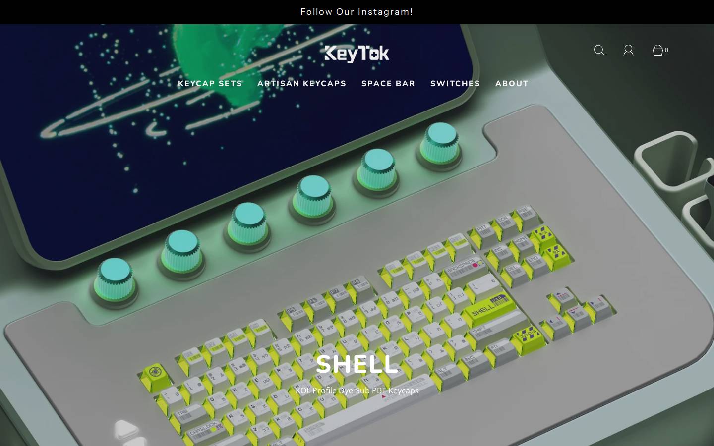 Keytok homepage screenshot