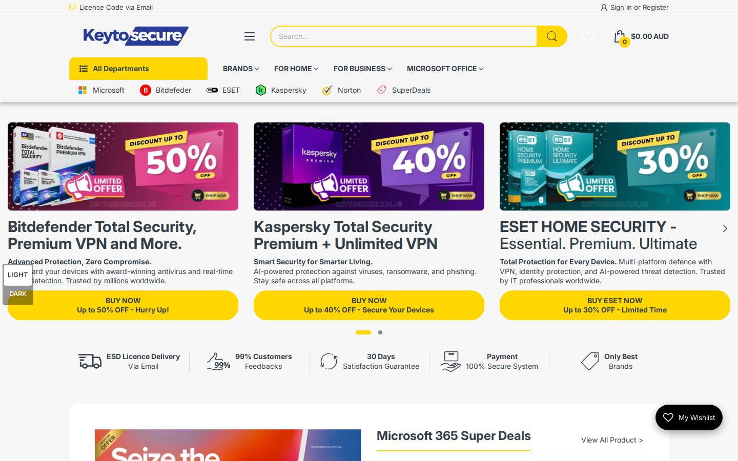 keytosecure.net homepage screenshot