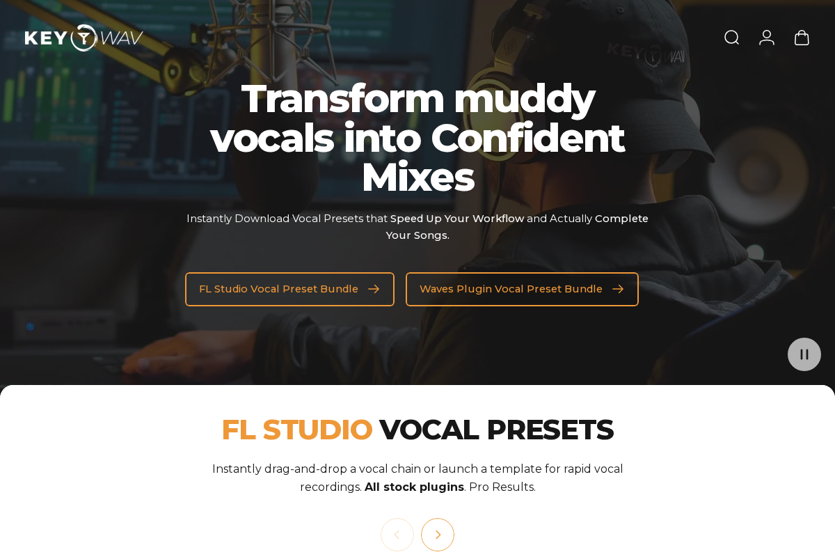 Key WAV homepage screenshot