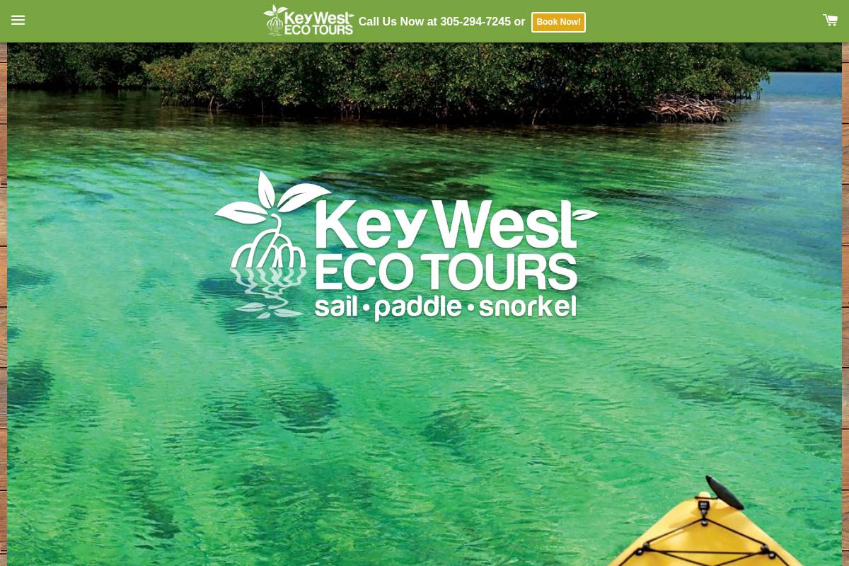 keywestecotours.com homepage screenshot