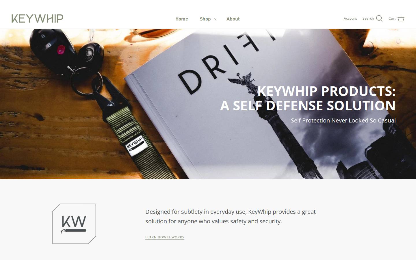 keywhip.com homepage screenshot
